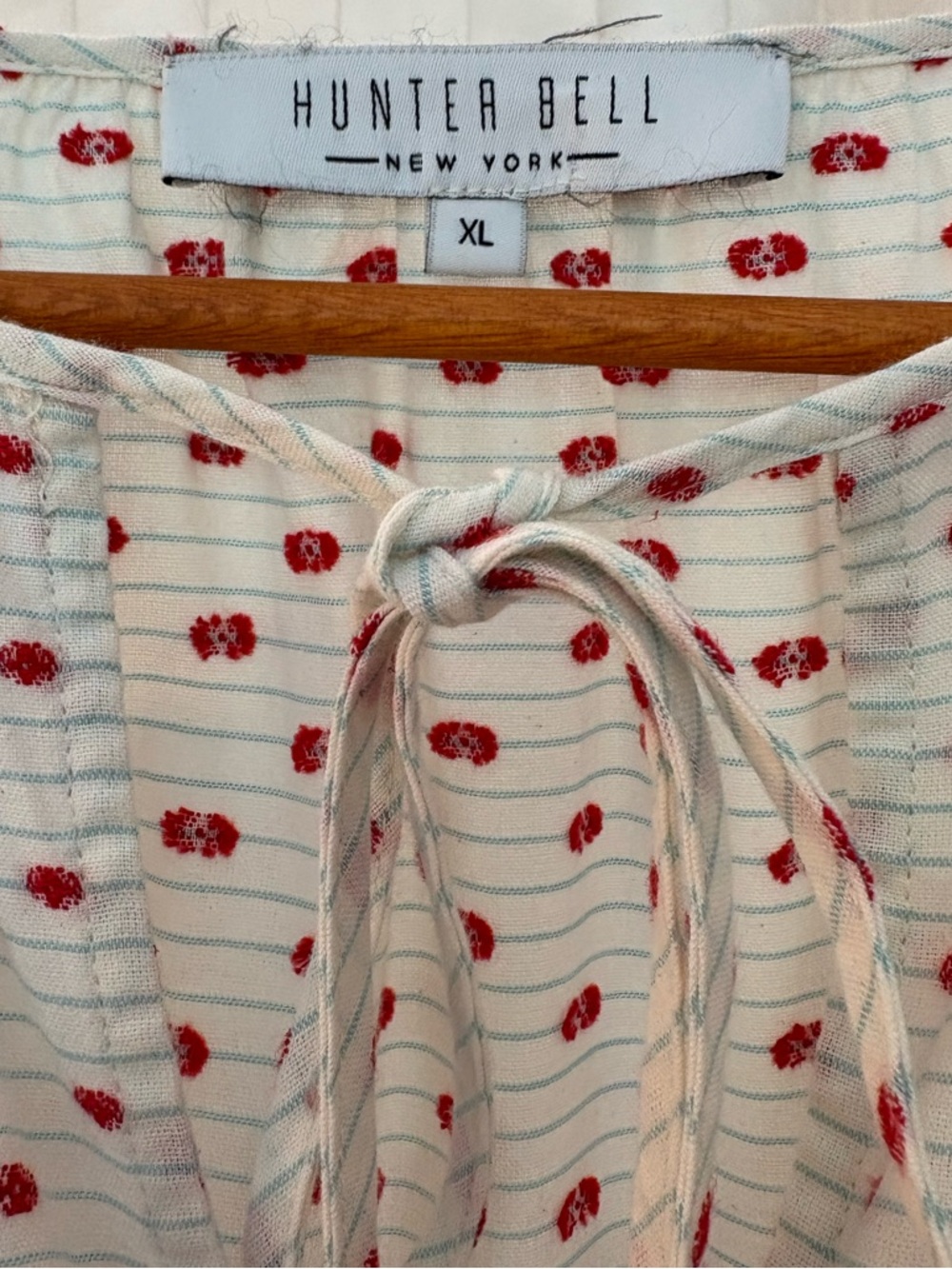 GUC HUNTER BELL Ellison Dress. Off White/Red Dots. Size XL. Retail price $395. - Picture 3 of 7